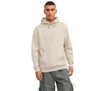 JACK & JONES Felpa con Cappuccio Uomo, Crema, L