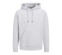 JACK & JONES Felpa con Cappuccio Uomo, Grigio Chiaro, XXL