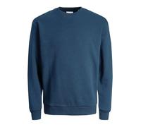 JACK & JONES - Felpa da uomo a tinta unita, blu (Insignia Blue), S