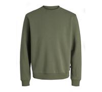 JACK & JONES - Felpa da uomo a tinta unita, Oliva impolverato, L