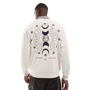 Jack & Jones - Felpa girocollo beige con stampa celestiale sul retro e spalle scese-Neutro S