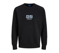 JACK & JONES Jorportland-Felpa con Scollo Rotondo Maglia di Tuta, Nero, M Uomo