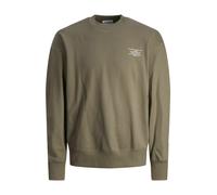 Jack&Jones felpa in spugna di cotone verde militare