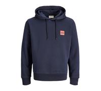 JACK & JONES Felpa 'JJBRANDY' blu notte / arancione Uomo JACK & JONES S blu notte / arancione