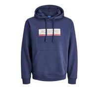 JACK & JONES Felpa 'JORInwood' blu violetto / rosso carminio / bianco Uomo JACK & JONES XS