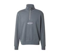 JACK & JONES Felpa 'JORVesterbro' grigio basalto / bianco Uomo JACK & JONES S grigio basalto / bianco