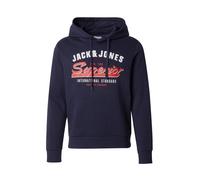 JACK & JONES Felpa navy / rosso sangue / bianco Uomo JACK & JONES L navy / rosso sangue / bianco