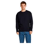 JACK & JONES Uomo Maglia Basic Maglione Manica Lunga Girocollo Caldo Pullover Senza Cappuccio JJESTAR, Colore:Nero, Dimensione Maglia:XL