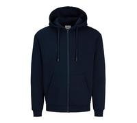 Jack & Jones - Felpa con cappuccio e zip blu navy XXL