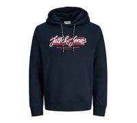 JACK & JONES Felpa 'URBAN' blu notte / rosso / bianco Uomo JACK & JONES M