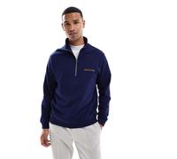 Jack & Jones - Felpa vestibilità comoda color blu navy con zip corta M