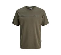 JACK & JONES Full Branding Tee SS Crew Noos Jcofusion-Maglietta a Maniche Corte con Logo, Foglia di Vite, L Uomo