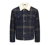 JACK & JONES Jprblutexas Wool Blend Trucker Jacket Sn, Dark Navy, L, navy scuro, L