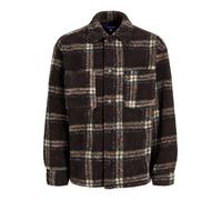 Jack & Jones Giacca a scacchi Teddy da uomo con bottoni e colletto.