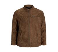 JACK & JONES Giacca da motociclista in similpelle effetto pelle, cognac, EU7XL US5XL