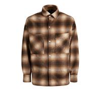 JACK & JONES Giacca di mezza stagione 'Cane' castano / marrone chiaro / marrone scuro / bianco Uomo JACK & JONES L castano / marrone chiaro / marrone scuro / bianco