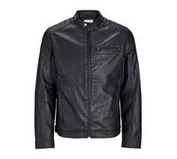 Jack & Jones Dylan Biker Leather Jacket Nero M Uomo