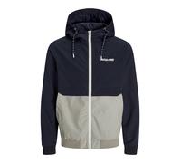 JACK & JONES Jjerush Hood Bomber Noos Giacca Corta, Blu, L Uomo