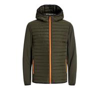 JACK & JONES Giacca di mezza stagione 'JJNoos' verde scuro / arancione Uomo JACK & JONES L verde scuro / arancione