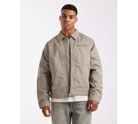 Jack & Jones - Giacca harrington beige con zip bidirezionale-Neutro XS