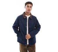 Jack & Jones - Giacca harrington blu navy con colletto in velluto a coste L