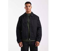 Jack & Jones - Giacca harrington nera con zip bidirezionale-Nero XS