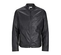 Jack & Jones Dylan Biker Leather Jacket Nero XL Uomo