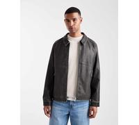 Jack & Jones - Giacca in pelle sintetica nera-Nero XS
