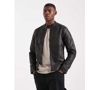 JACK & JONES Jjewarner Washed Pu Jacket Noos - Giacca da uomo, Nero, x_l