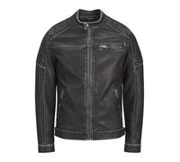 JACK & JONES Giacca in similpelle Male, Nero, XL