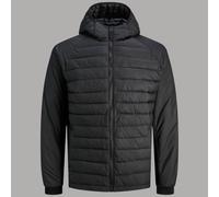 Jack & Jones giacca nera 100gr con cappuccio trapunta da uomo mezzo tempo