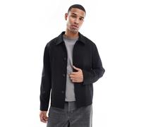 Jack & Jones - Giacca squadrata nera in misto lana-Nero XL