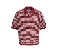 JACK & JONES Giacchetta 'JORDia' bordeaux / bianco Uomo JACK & JONES XXL bordeaux / bianco