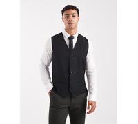 Jack & Jones - Gilet in misto lana nero slim fit 52