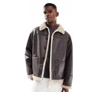 Jack & Jones - Gilet marrone in montone sintetico M