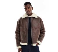 Jack & Jones - Giubbotto stile aviatore marrone cioccolato L