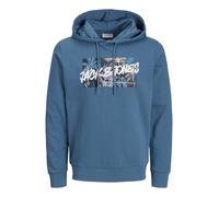 Jack & Jones Hawaii Shape Sweat Hood Blu - Taglia L Abbigliamento Uomo
