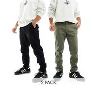 JACK & JONES Jjimarco Jjdave Sa 2 Pack, Pantaloni Uomo, Nero, 31W 32L
