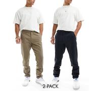 Jack & Jones Intelligence - Confezione da 2 paia di chino beige e blu navy-Multicolore W33 L36
