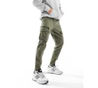 Jack & Jones Intelligence - Pantaloni affusolati cargo kaki-Verde W32 L30