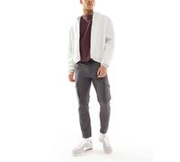 Jack & Jones Intelligence - Pantaloni cargo grigi con fondo elasticizzato-Grigio W36 L34