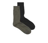 JACK & JONES Jac Premium Socks 2 Pack Noos Calzini, Black/Pack:Olive Night Melange, Taglia Unica Uomo