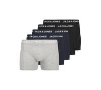 JACK & JONES Jacanthony Trunks 5 Pack Box Ln, Boxer a pantaloncino Uomo, Blu Marino - Nero - Grigio, L