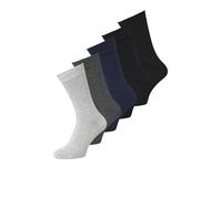 JACK & JONES Jacbasic Bamboo Sock 5 Pack Noos Calzini, Nero/Dettaglio: Nero - Blu Navy - Grigio Scuro Melange - Grigio Chiaro mélange, Taglia Unica Uomo