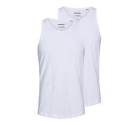 JACK & JONES Canotta da Uomo, Confezione da 2, Tinta Unita, Bianco, S