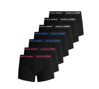 JACK & JONES JACBASIC Trunks 7 Pack Boxer a Pantaloncino Uomo, Nero, M