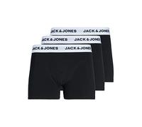 Jack & Jones JACBASIC White WB Trunks 3 Pack, Boxer a Pantaloncino Uomini, Black/Pack:Black - Black, XXL