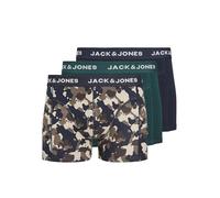 JACK&JONES JACCAMOFLAGE Trunks 3 Pack Boxer a Pantaloncino, Navy Blazer/Pack:Navy Blazer-Deep Teal, L Uomo