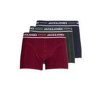 JACK & JONES Jacclaus Solid Trunks 3 Pack SN Boxer a Pantaloncino, Scarab/Pack: Rhubarb - Sky Capitan, XXL (Pacco da 3) Uomo