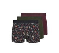 JACK&JONES JACCOLLIN Trunks 3 Pack Boxer a Pantaloncino, Night Sky/Pack:Vineyard Wine-Forest Night, M (Pacco da 3) Uomo